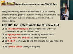 Fitz Ritson and Associates view on Being Professional in a COVID - 19 ERA