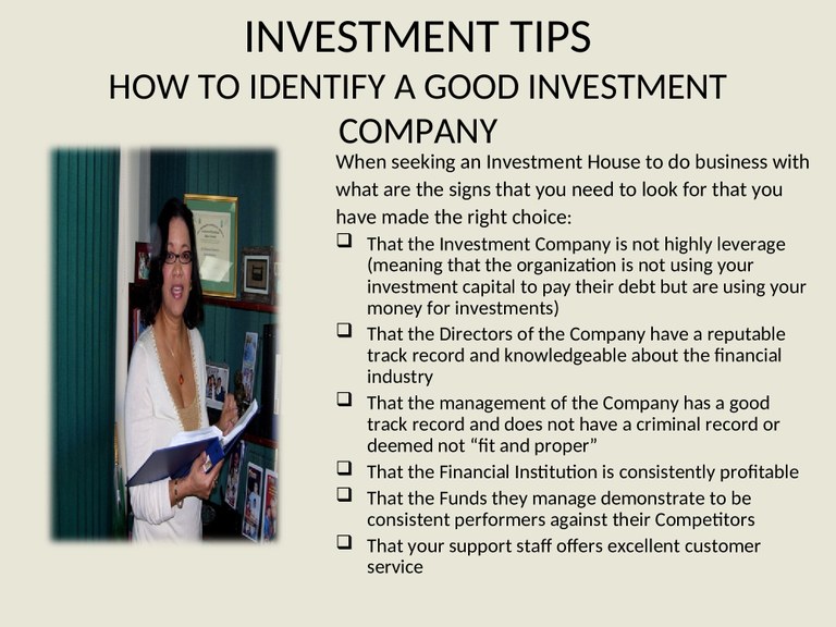 Investment tips