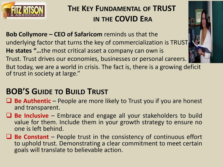 The Key Fundamentals of Trust in a COVID 19 Experience